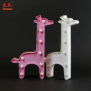 giraffe shape festival decoration led letter table plastic 3d wedding marquee lighting