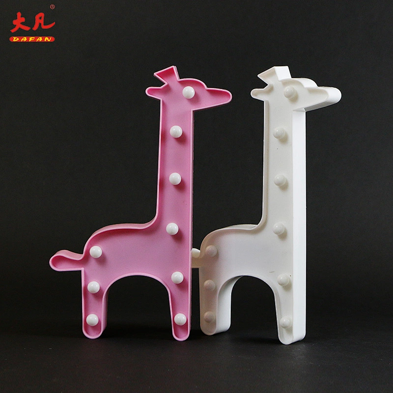 giraffe shape festival decoration led letter table plastic 3d wedding marquee lighting