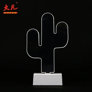 3d led tunnel lamp light mirror led bathroom 3D Infinity mirror cactus sign night light party decor