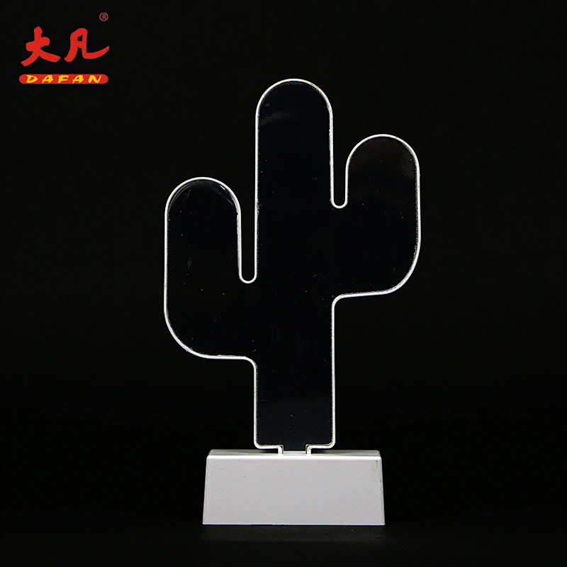 3d led tunnel lamp light mirror led bathroom 3D Infinity mirror cactus sign night light party decor