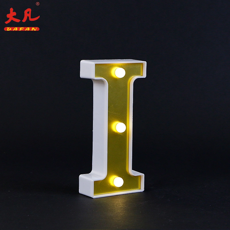 cheap factory price decorative holiday room table lamp I led lights board letter
