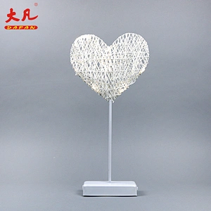 3d爱形状树铁10L婚礼聚会节日盆景树的桌灯