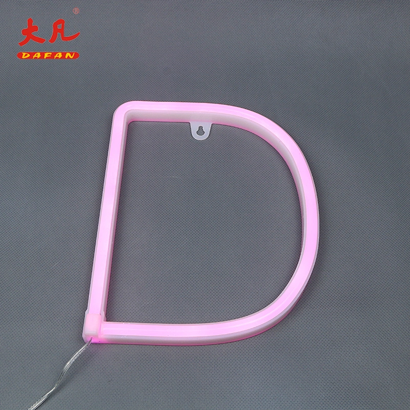 D festival decoration led neon letter jewelry led flex neon letter pvc word light neon tube light