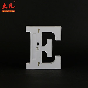 E Shape holiday acrylic led letter board light plastic indoor room light table 3d signs
