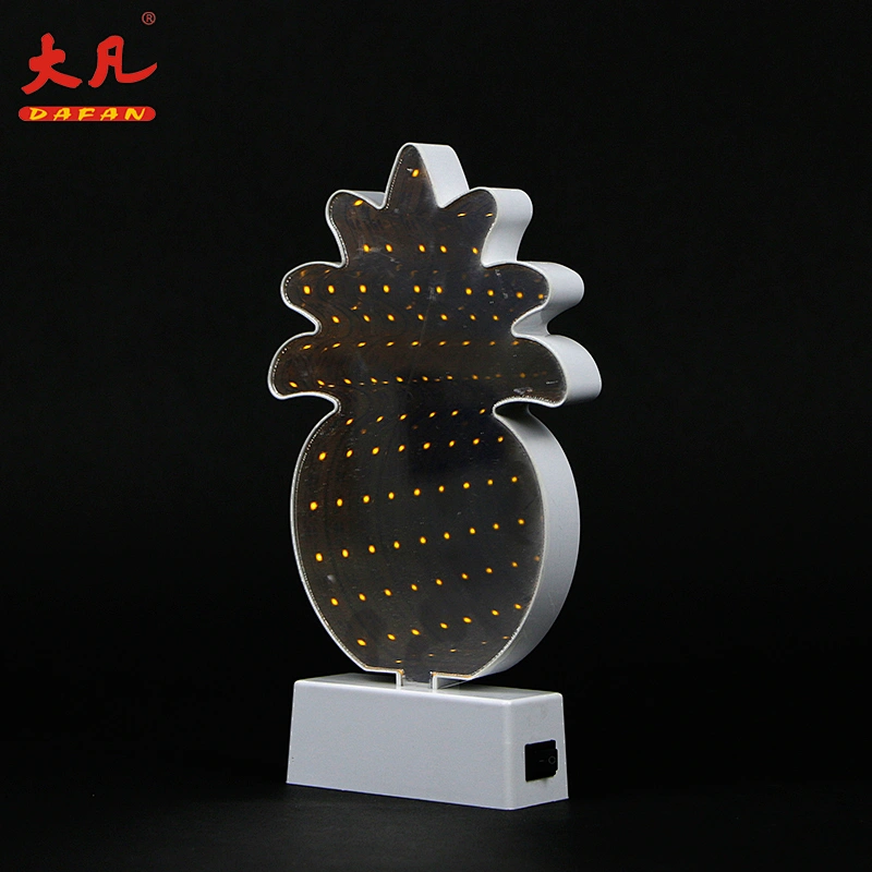 3D pineapple mirror animal shape led decorative children night tunnel lamp usb & battery infinity party light