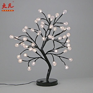 50cm led crystal light ball artificial tree plastic room table ball light bonsai bulb tree light