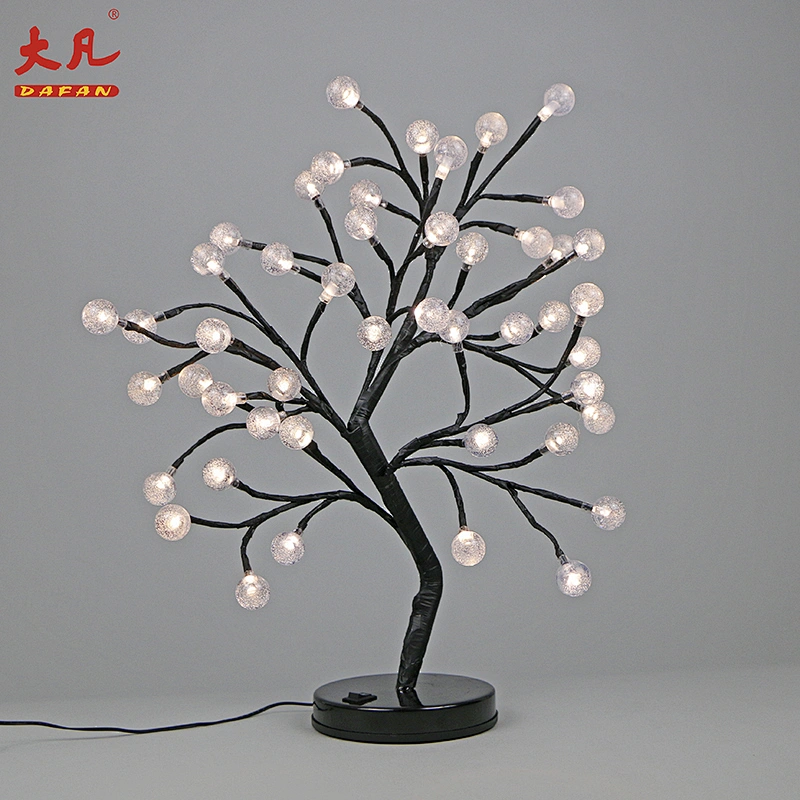 50cm led crystal light ball artificial tree plastic room table ball light bonsai bulb tree light