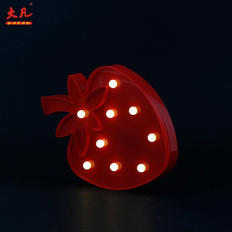 high quality decoration outdoor light strawberry shape led marquee night lights