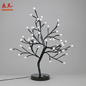 50cm plastic LED crystal ball light room led birch tree light artificial simulate flower bulb lights