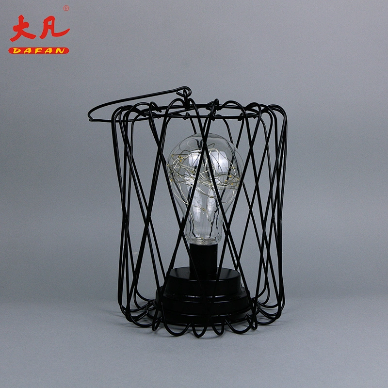 led灯泡房间灯圣诞装饰led仿古铁笼吊灯带吊绳