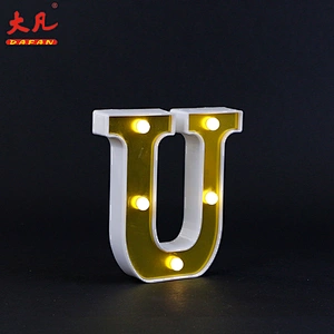 wholesale Christmas party decoration advertising sign plastic alphabet 3d led letter light