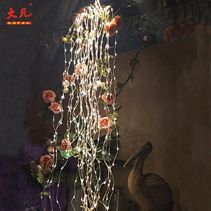 圣诞瀑布窗帘灯户外防水字符串led壁灯