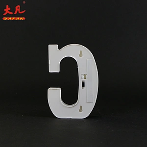 high quality decoration indoor lamp led battery plastic light letter