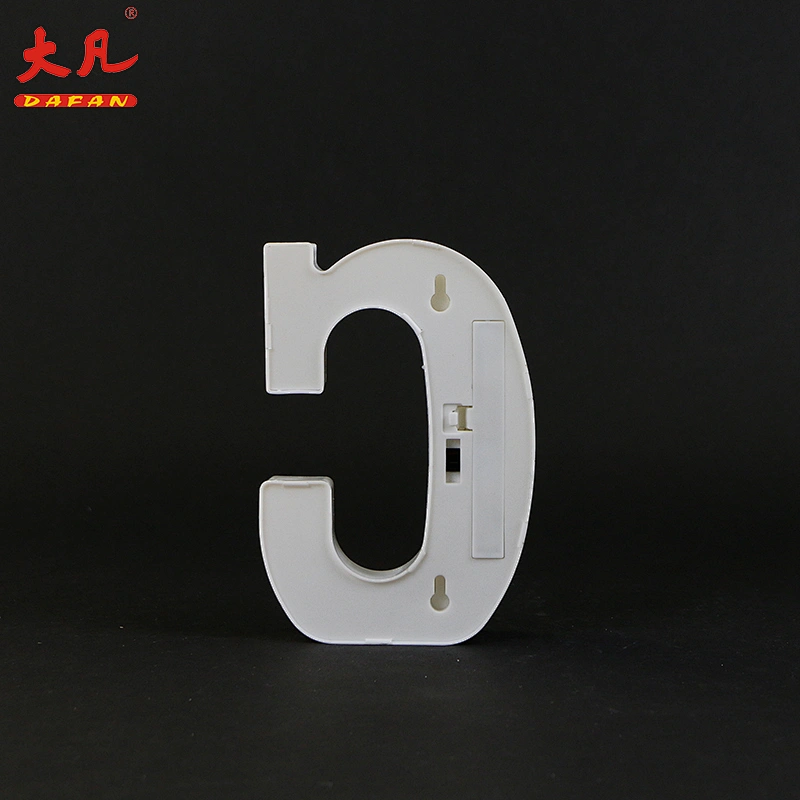 high quality decoration indoor lamp led battery plastic light letter