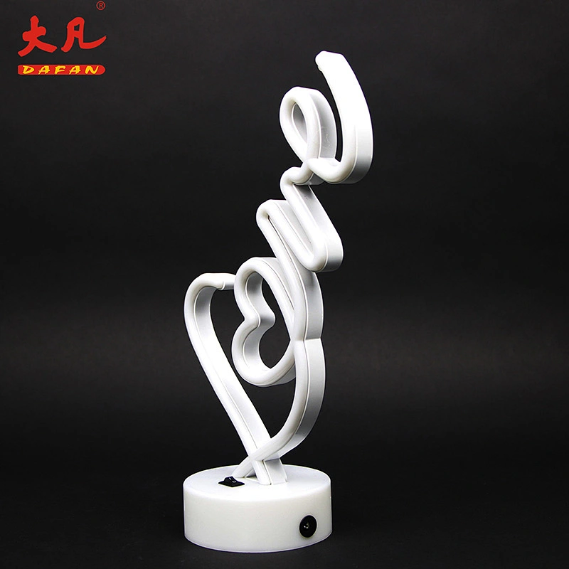 decor custom wedding party neon sign high grade usb battery neon lamp love shape PVC led neon