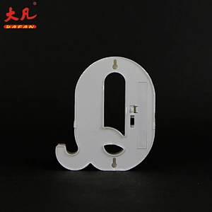 用于婚礼装饰3D LED灯泡的小Q形LED字幕字母灯