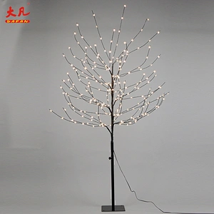 outdoor Christmas led artificial decoration wedding palm flower birch copper wire tree lights