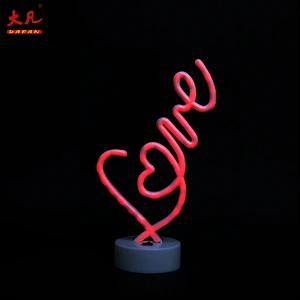 decor custom wedding party neon sign high grade usb battery neon lamp love shape PVC led neon