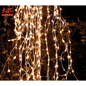 圣诞瀑布窗帘灯户外防水字符串led壁灯