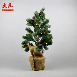 wholesale led Christmas artificial bonsai plastic pine tree branches festival decorative lights for room table wedding