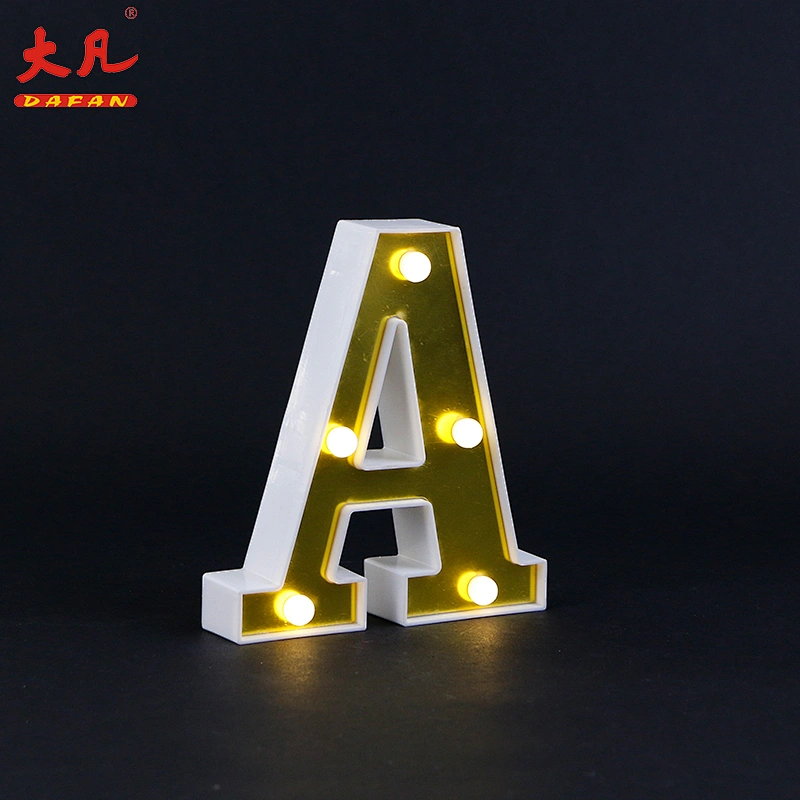 A acrylic decorative letters light battery operated led table lights alphabet lamp