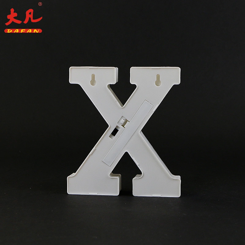 X shape night light room wedding festival decorative table decoration plastic 3d light box letter sign