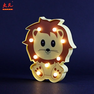 lion shape decorative children room table lighting led letter marquee board light signs