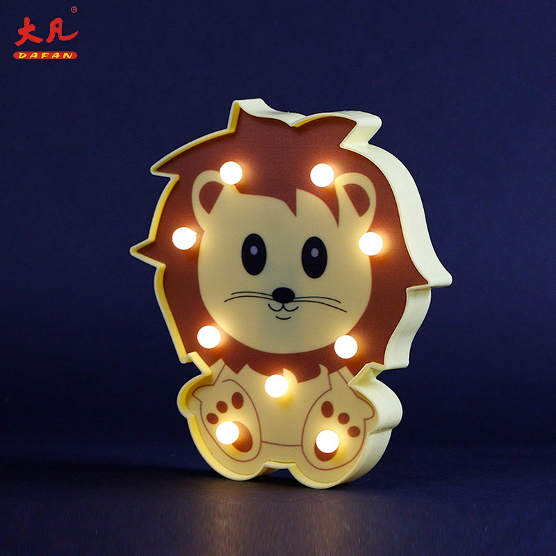 lion shape decorative children room table lighting led letter marquee board light signs