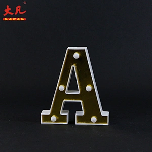 A acrylic decorative letters light battery operated led table lights alphabet lamp