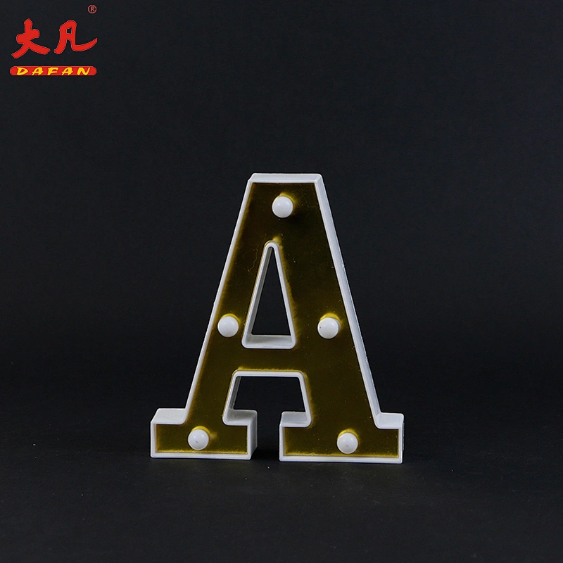 A acrylic decorative letters light battery operated led table lights alphabet lamp