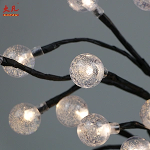 50cm led crystal light ball artificial tree plastic room table ball light bonsai bulb tree light