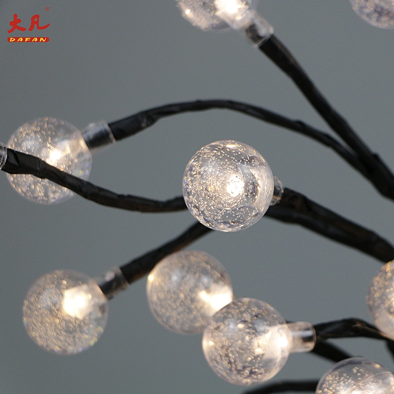 50cm led crystal light ball artificial tree plastic room table ball light bonsai bulb tree light