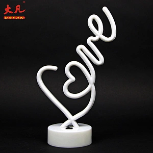 decor custom wedding party neon sign high grade usb battery neon lamp love shape PVC led neon