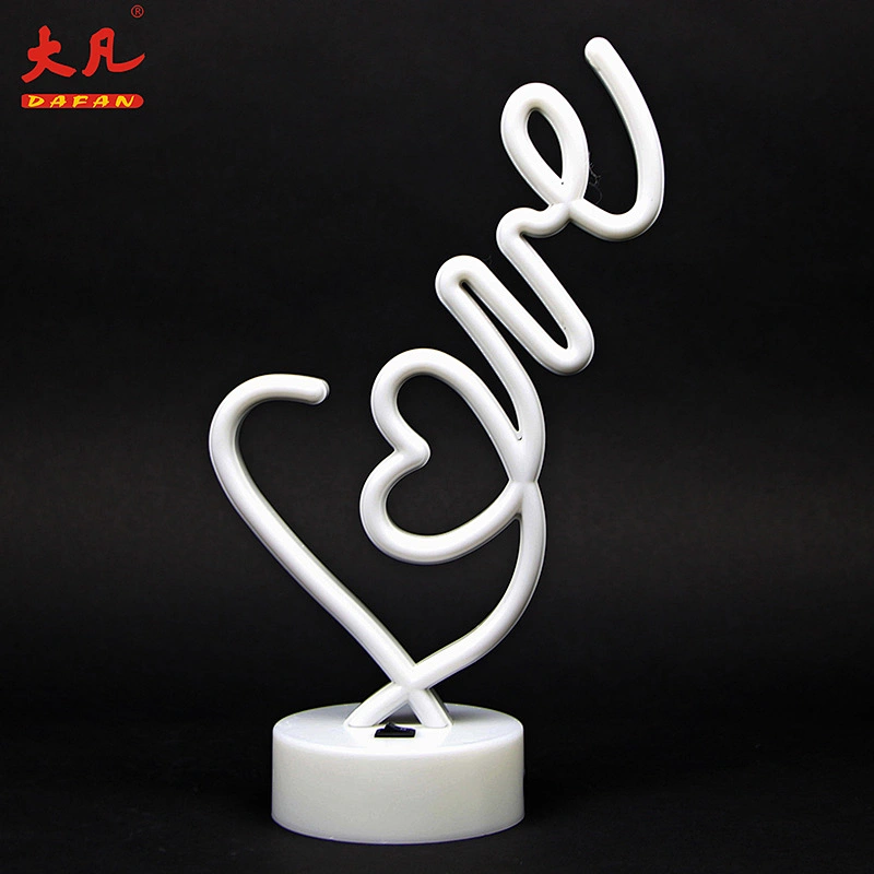decor custom wedding party neon sign high grade usb battery neon lamp love shape PVC led neon