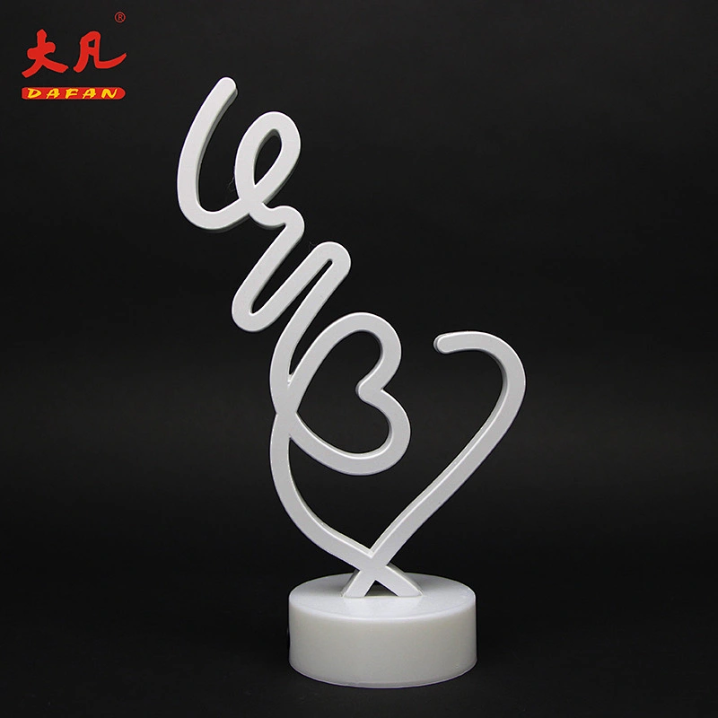 decor custom wedding party neon sign high grade usb battery neon lamp love shape PVC led neon