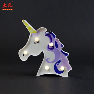 unicorn shape battery alphabet table lamp board letter marquee led plastic word light for party wedding