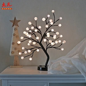 50cm led crystal light ball artificial tree plastic room table ball light bonsai bulb tree light