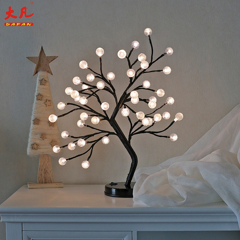 50cm led crystal light ball artificial tree plastic room table ball light bonsai bulb tree light