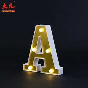 A acrylic decorative letters light battery operated led table lights alphabet lamp