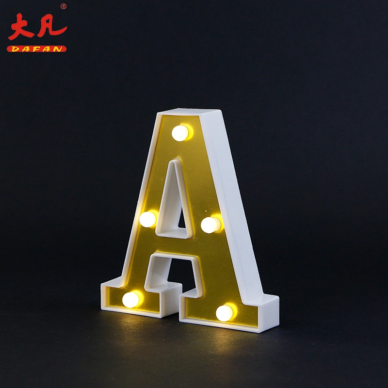 A acrylic decorative letters light battery operated led table lights alphabet lamp
