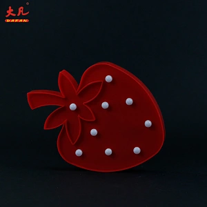 high quality decoration outdoor light strawberry shape led marquee night lights