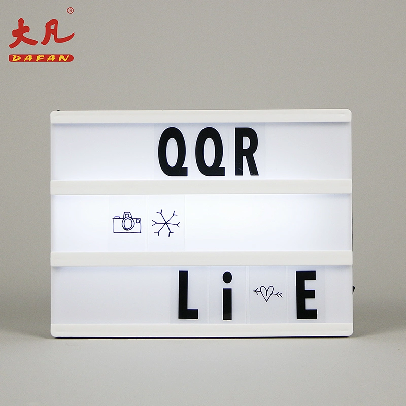 A5尺寸低价塑料3d led显示屏电池usb led亚克力面板灯饰信箱