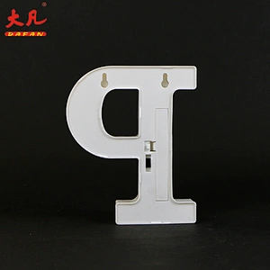 low MOQ 3D letter jewelry sign custom pvc letter sign P shape word light