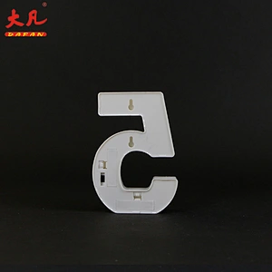 5 light number letter 3d battery LED alphabet letter indoor board marquee night light