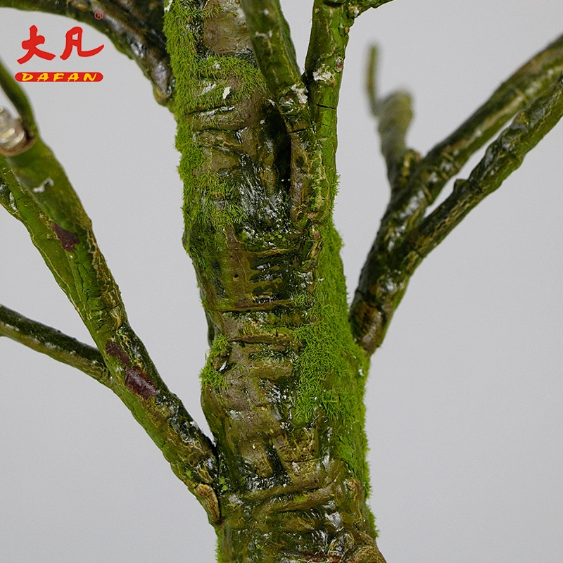 hot sale decoration led plastic branch room decoration tree artificial light pot with simulation moss