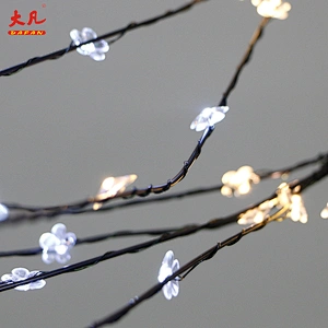 wholesale simulate artificial outdoor waterproof blossom copper wire rgb wedding led branches flower tree light