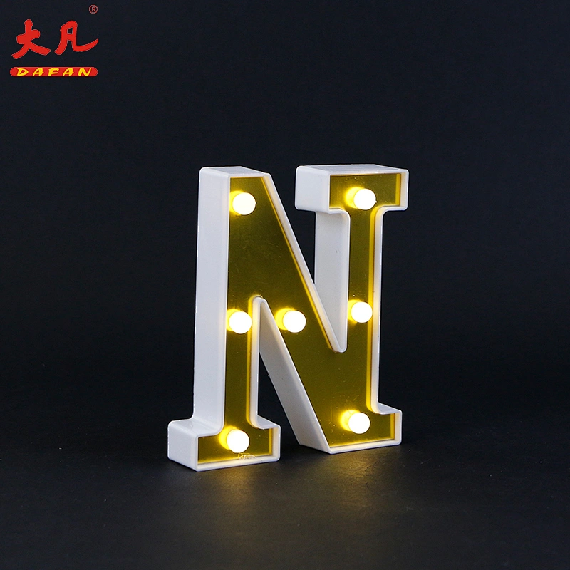 High grade 3D led battery holiday light decorative led alphabet letter sign