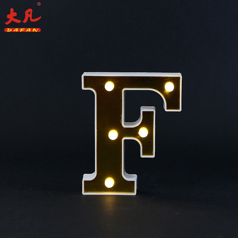 F led plastic battery letter light holiday room decoration acrylic letter sign