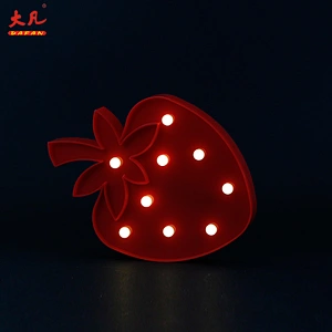 high quality decoration outdoor light strawberry shape led marquee night lights