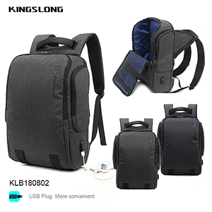 KINGSLONG laptop backpack hot selling laptop bag water resistant USB backpack